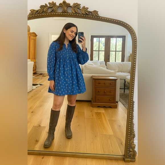 Dôen Dulcie Dress in Blue Bouton De Rose Size XL - Picture 12 of 12